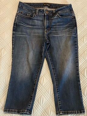 Lee Women’s Blue Denim Capris Jeans, Size 10 Petite